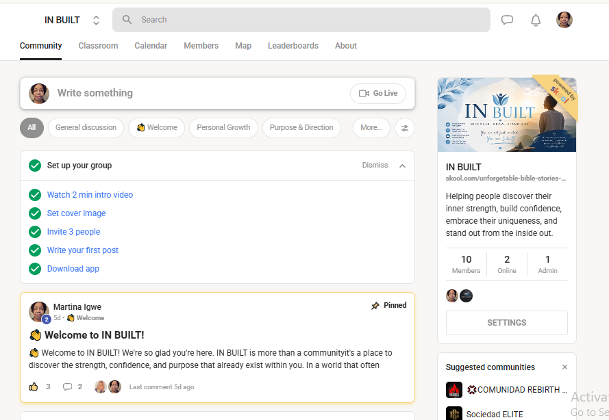 IN BUILT — Community Launch
