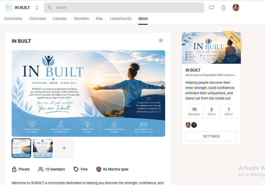 IN BUILT — About Page